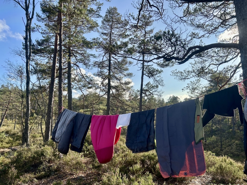 Soveposer til tørk ute